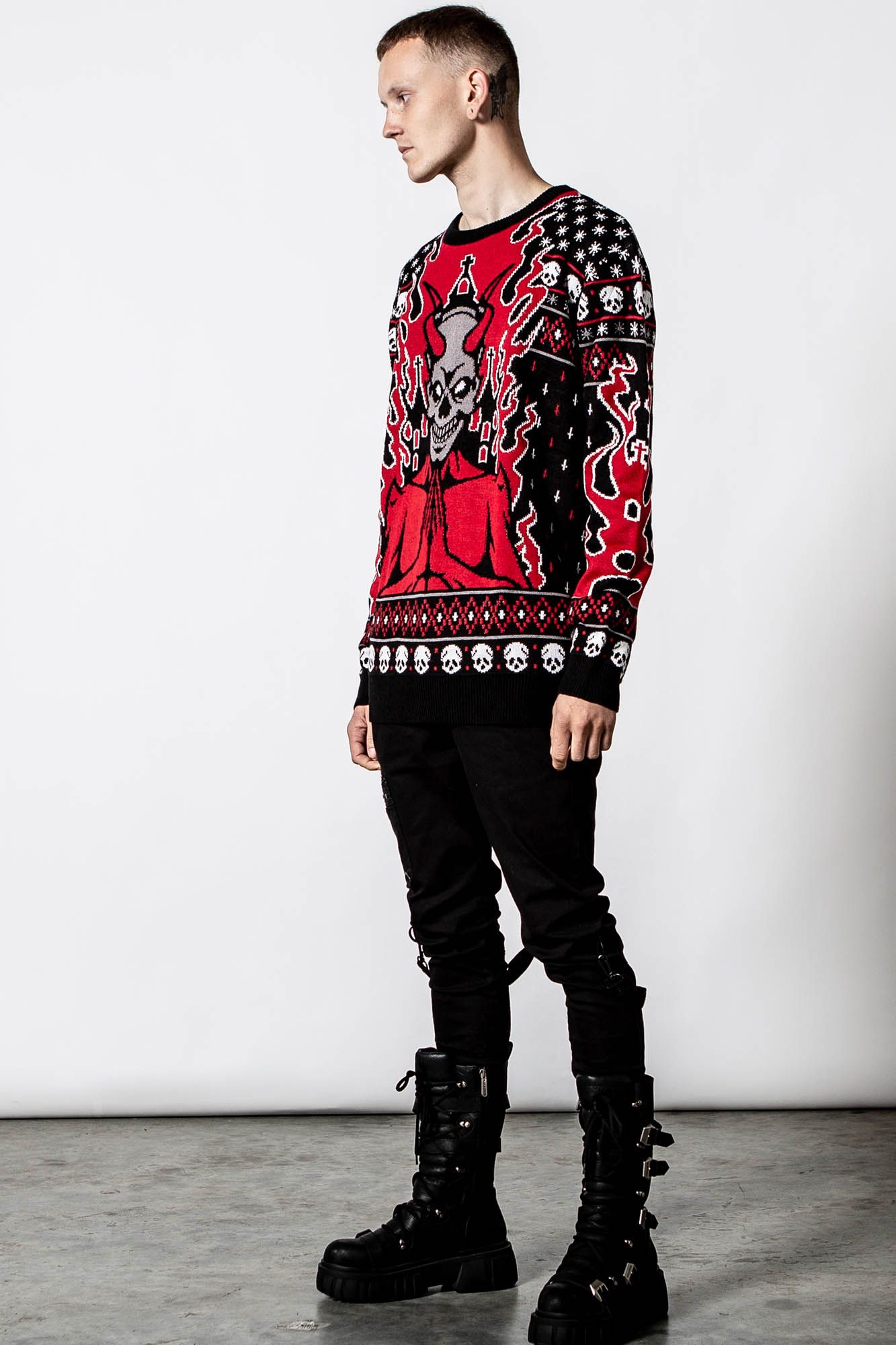 Festive Af Knit Sweater Resurrect sold by Killstar product image thumbnail 5