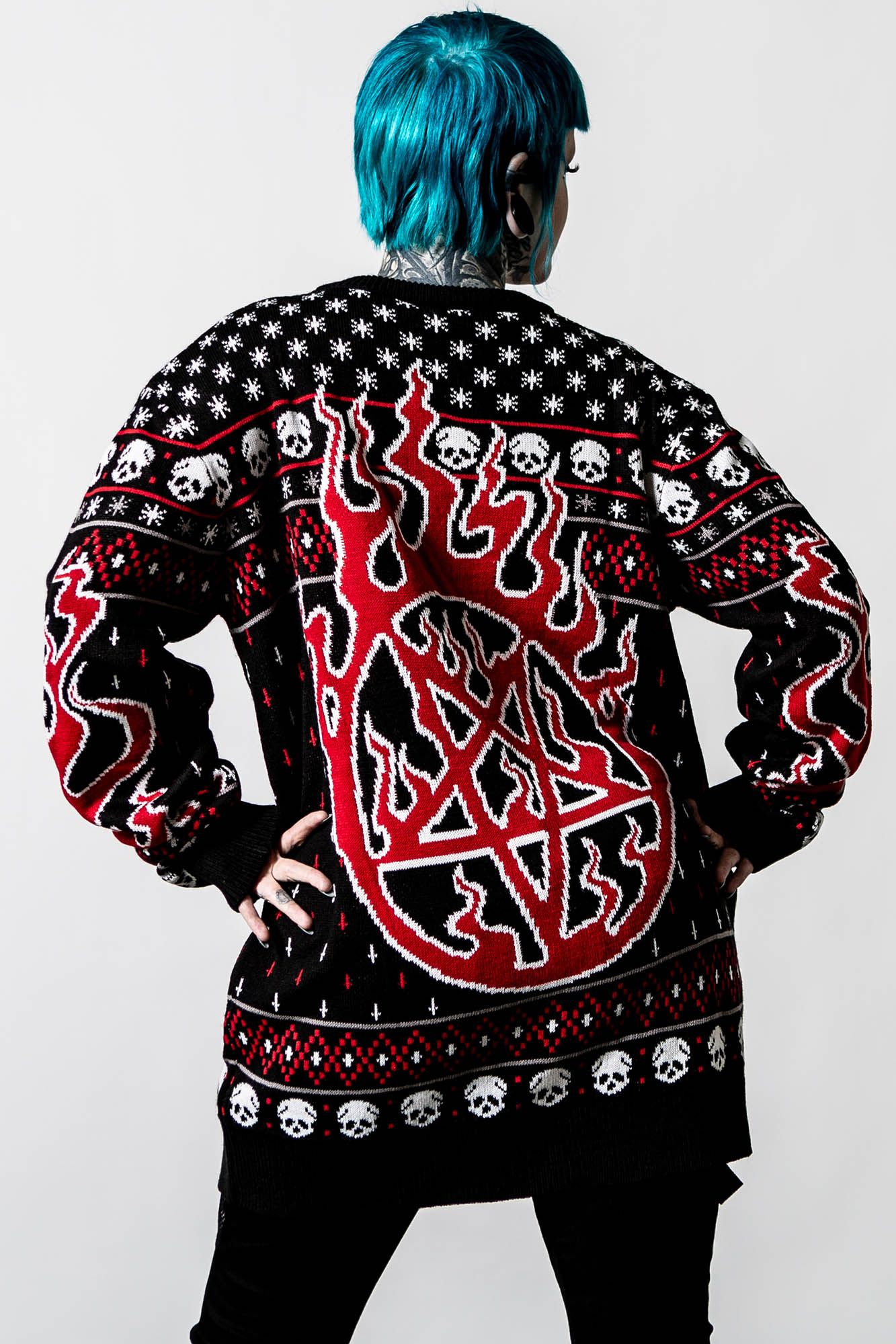 Festive Af Knit Sweater Resurrect sold by Killstar product image thumbnail 3