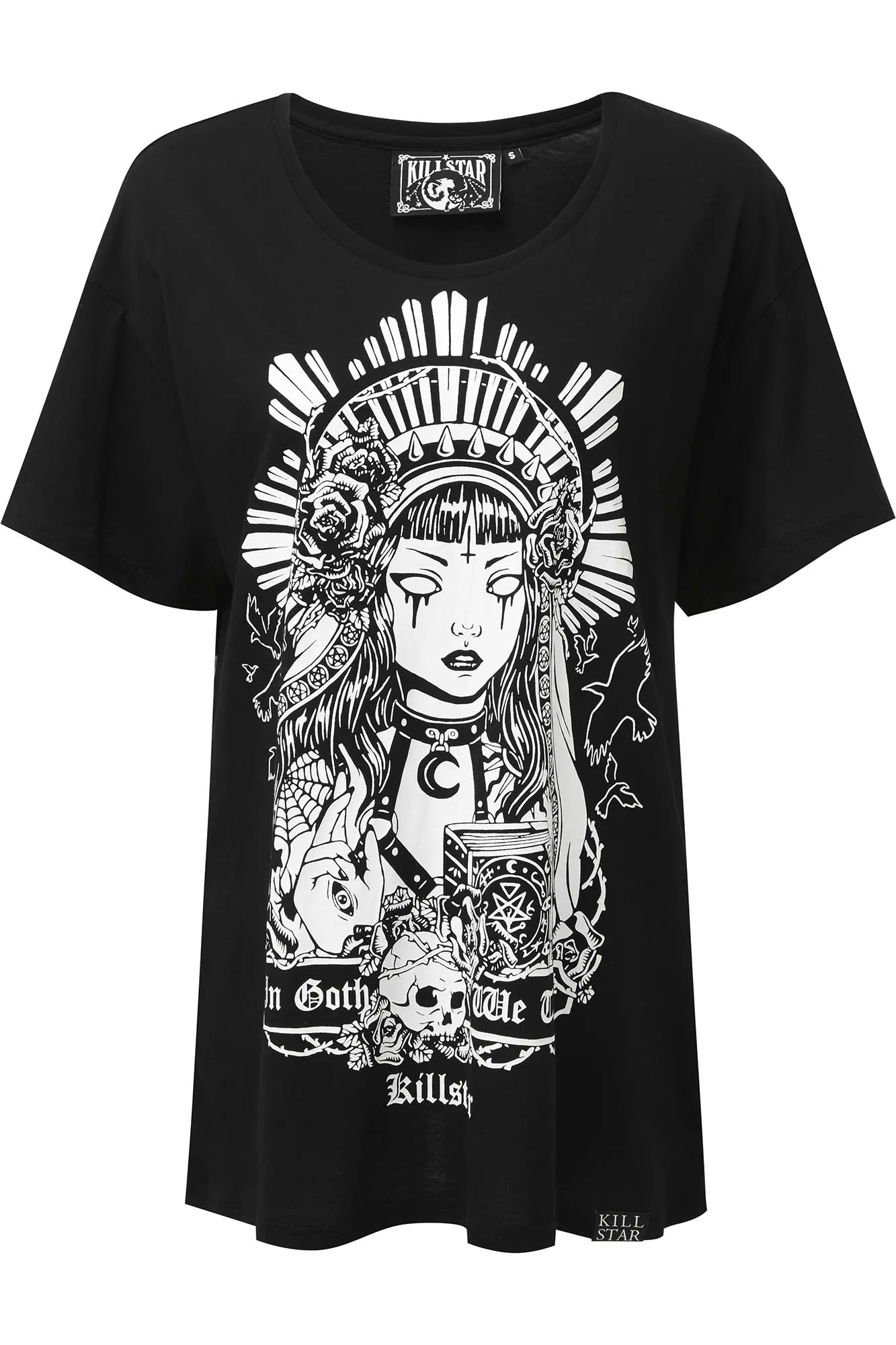 In Goth We Trust Relaxed Top - Resurrect sold by Killstar product image thumbnail 3