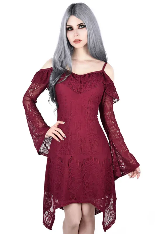 Deadly Beloved Burial Dress [WINE] Resurrect made by Killstar