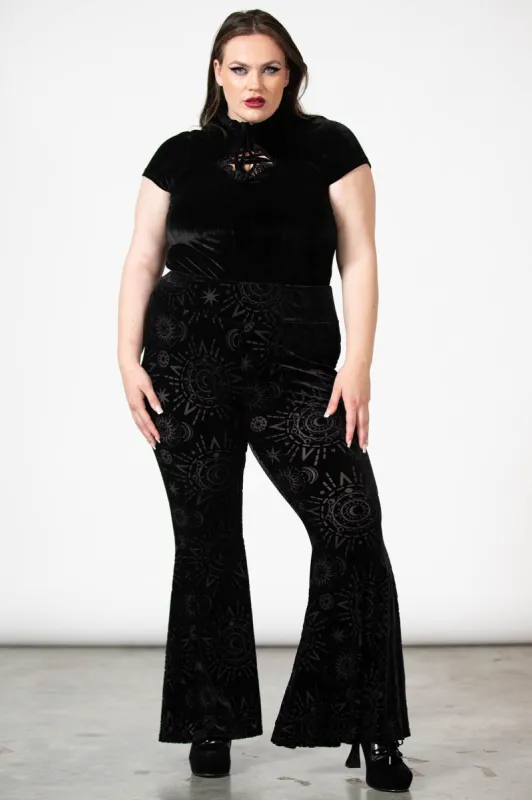 Evil Eye Burnout Bell Bottom [PLUS] sold by Killstar