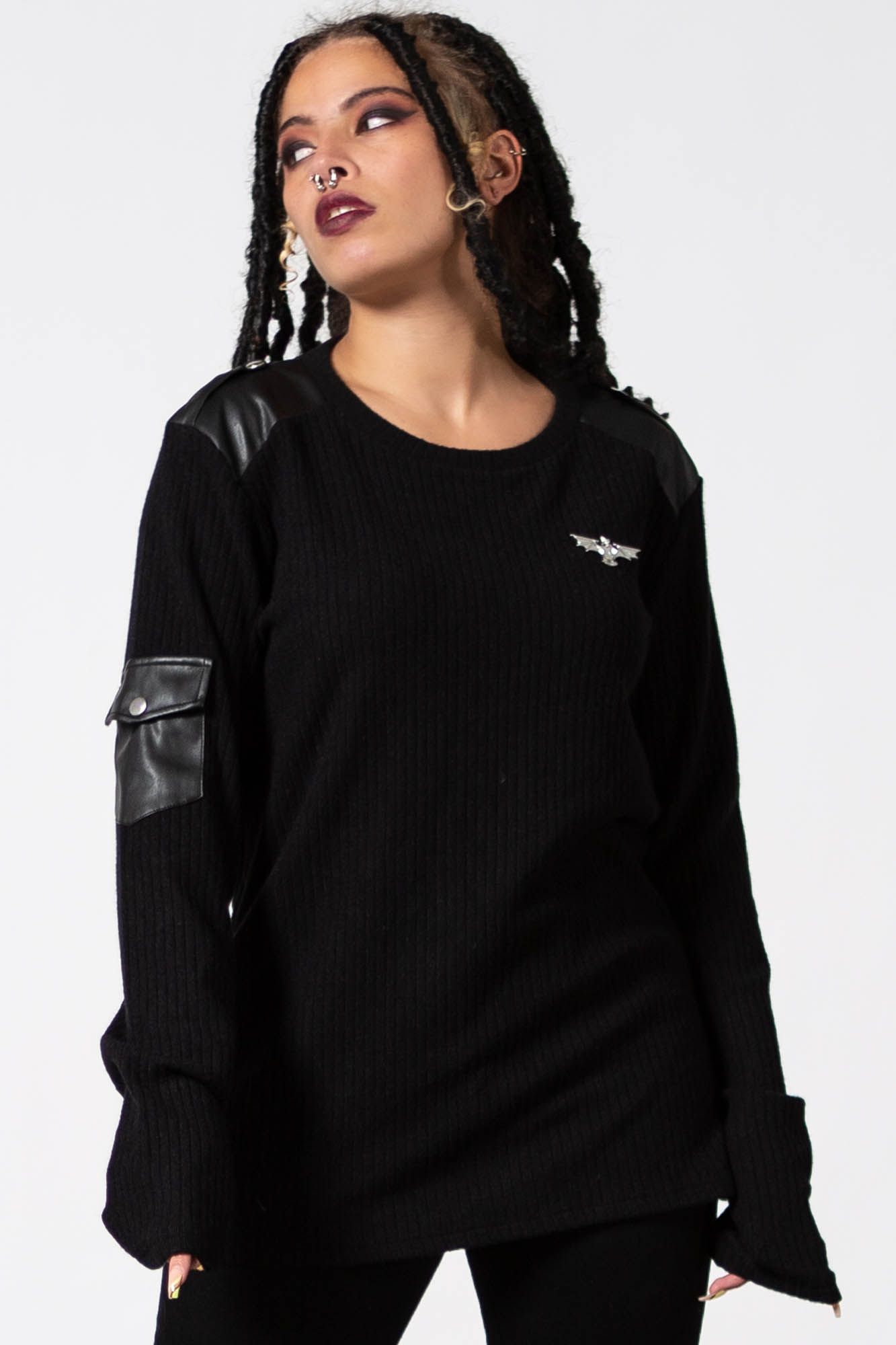 At Ease Long Sleeve Top Resurrect sold by Killstar product image thumbnail 4