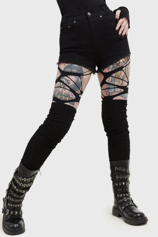 Saw Edge Shorts sold by Killstar