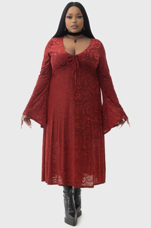 Lepidoptera Midi Dress [PLUS] sold by Killstar