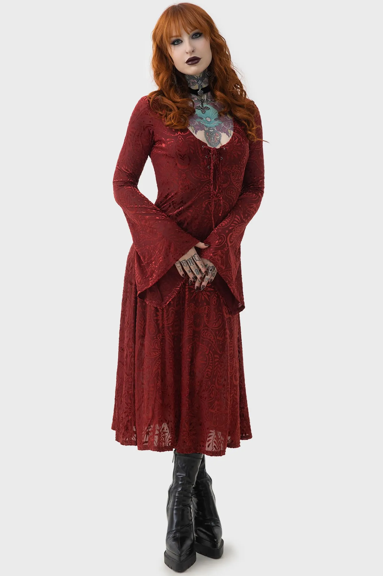 Lepidoptera Midi Dress sold by Killstar product image thumbnail 2