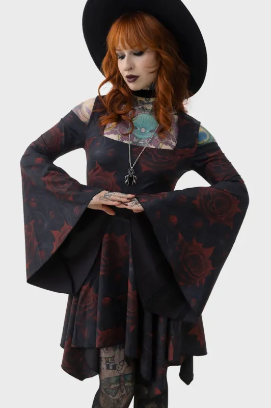 Blood Rose Mini Dress sold by Killstar