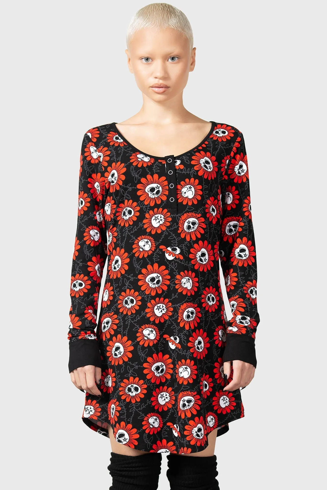 Gloom Garden Lounge Dress - Resurrect sold by Killstar product image thumbnail 3