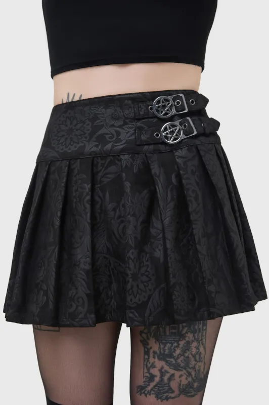 Bat Girl Skirt [BLACK LILY] sold by Killstar