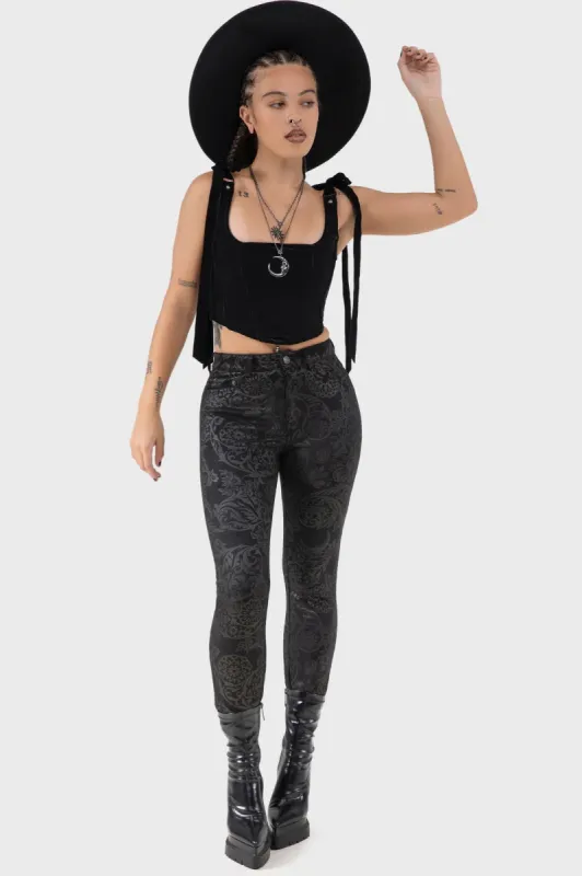 Nora Trousers [BLACK LILY] sold by Killstar