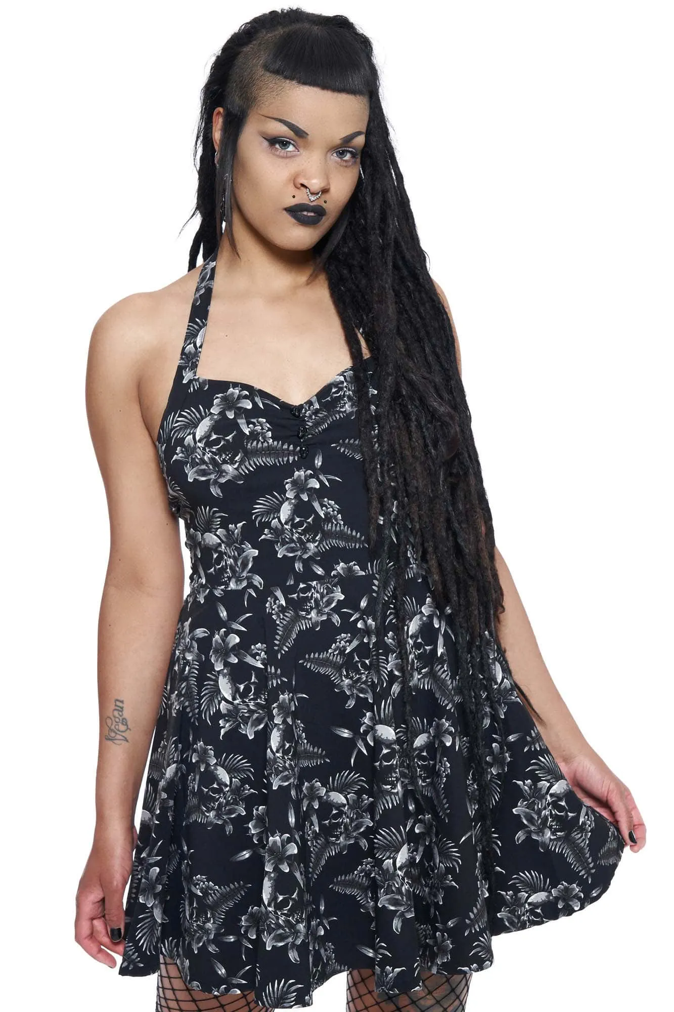 Aloha From Hell Skater Dress - Resurrect sold by Killstar product image thumbnail 2