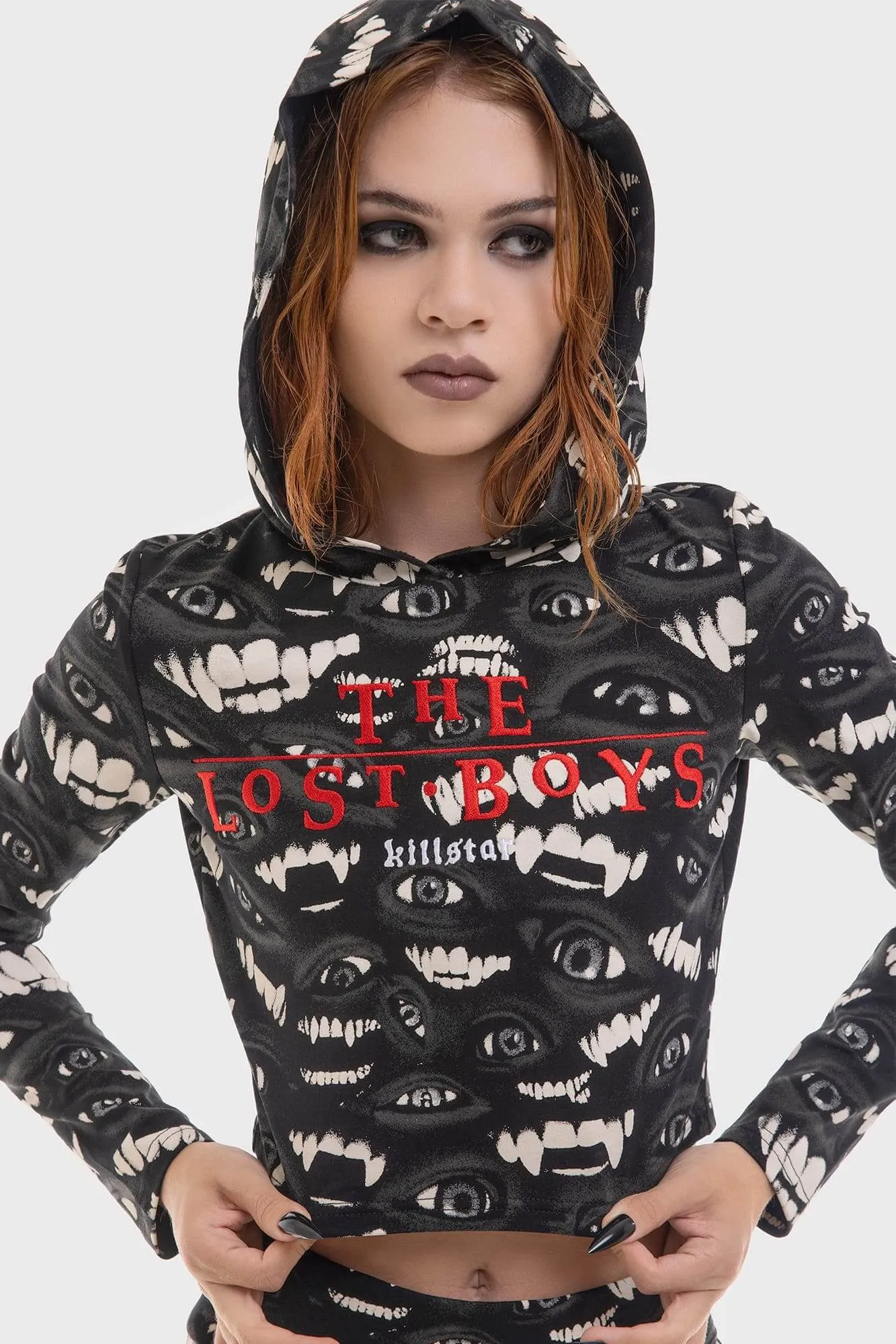 The Lost Boys Crop Hooded Top sold by Killstar product image thumbnail 3