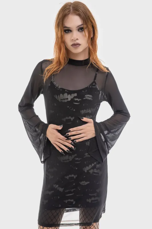 Sheer Vamp Dress sold by Killstar
