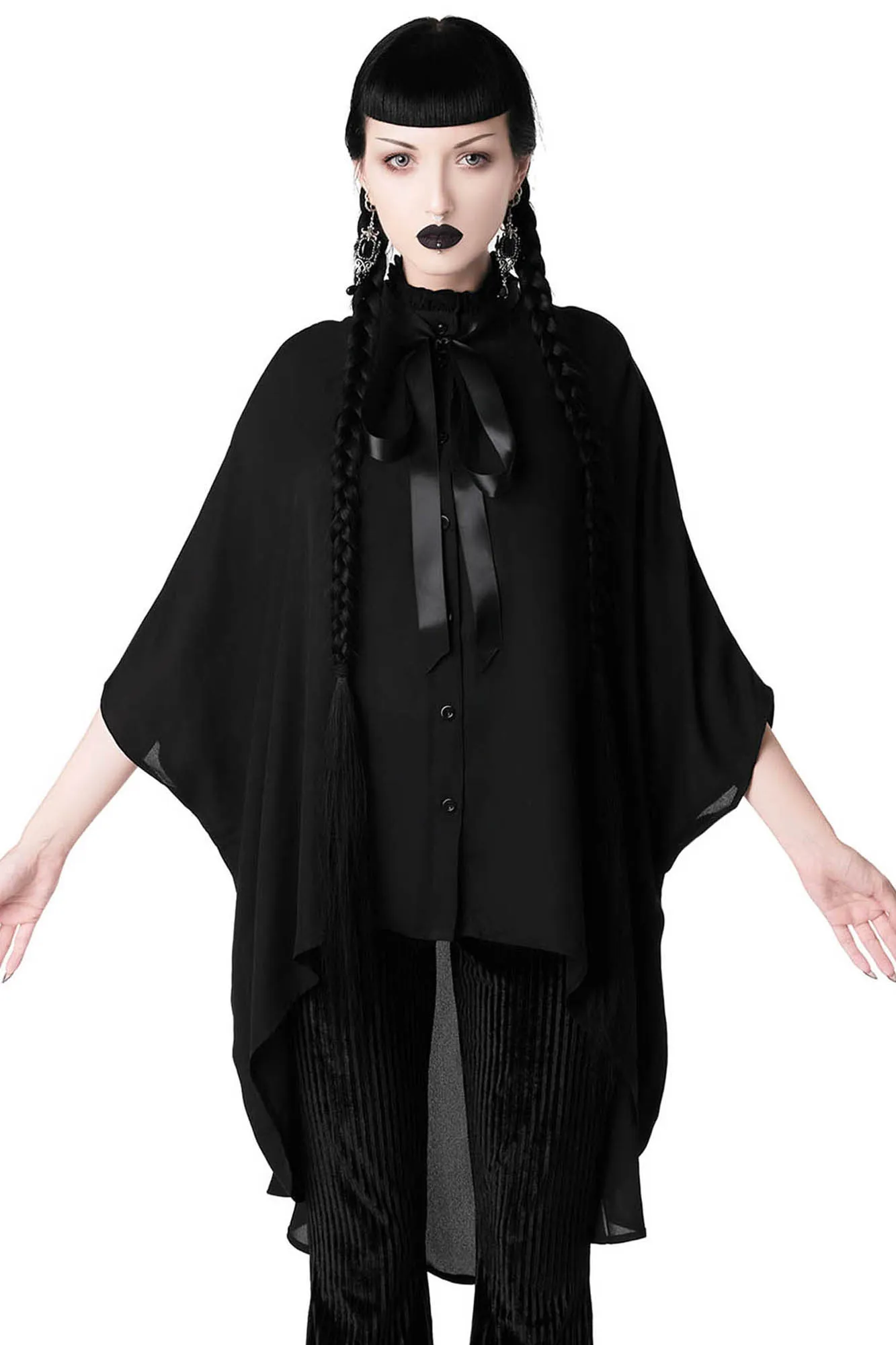 Hayden Batwing Blouse - Resurrect sold by Killstar product image thumbnail 2