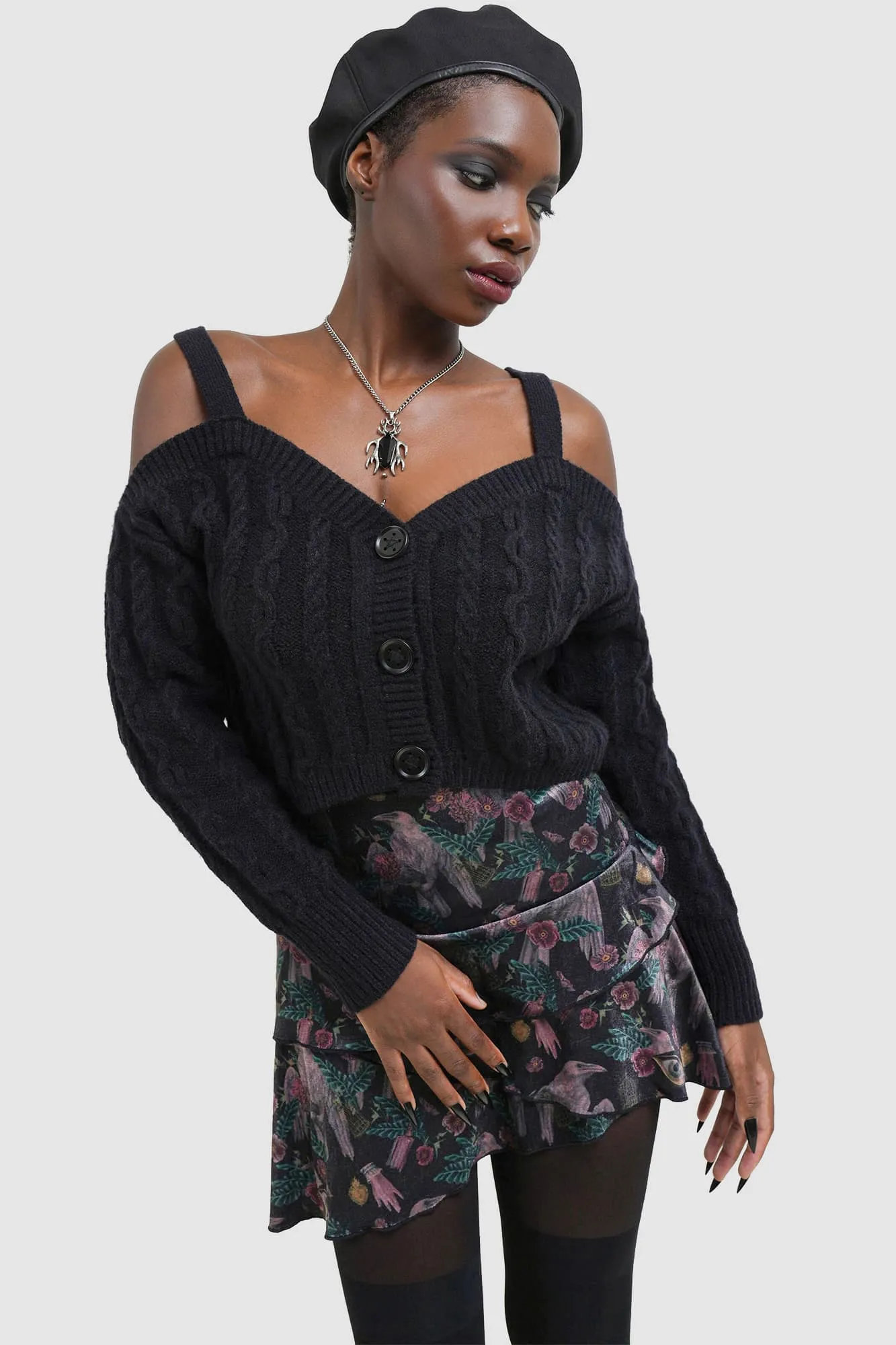 Dark Ballad Crop Top sold by Killstar
