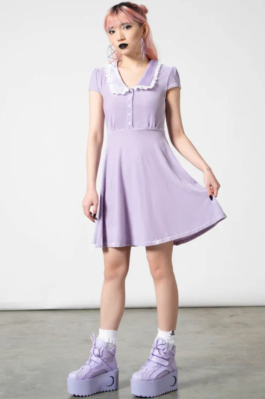 Every Mourning Collar Dress [PASTEL LILAC] - Resurrect sold by Killstar