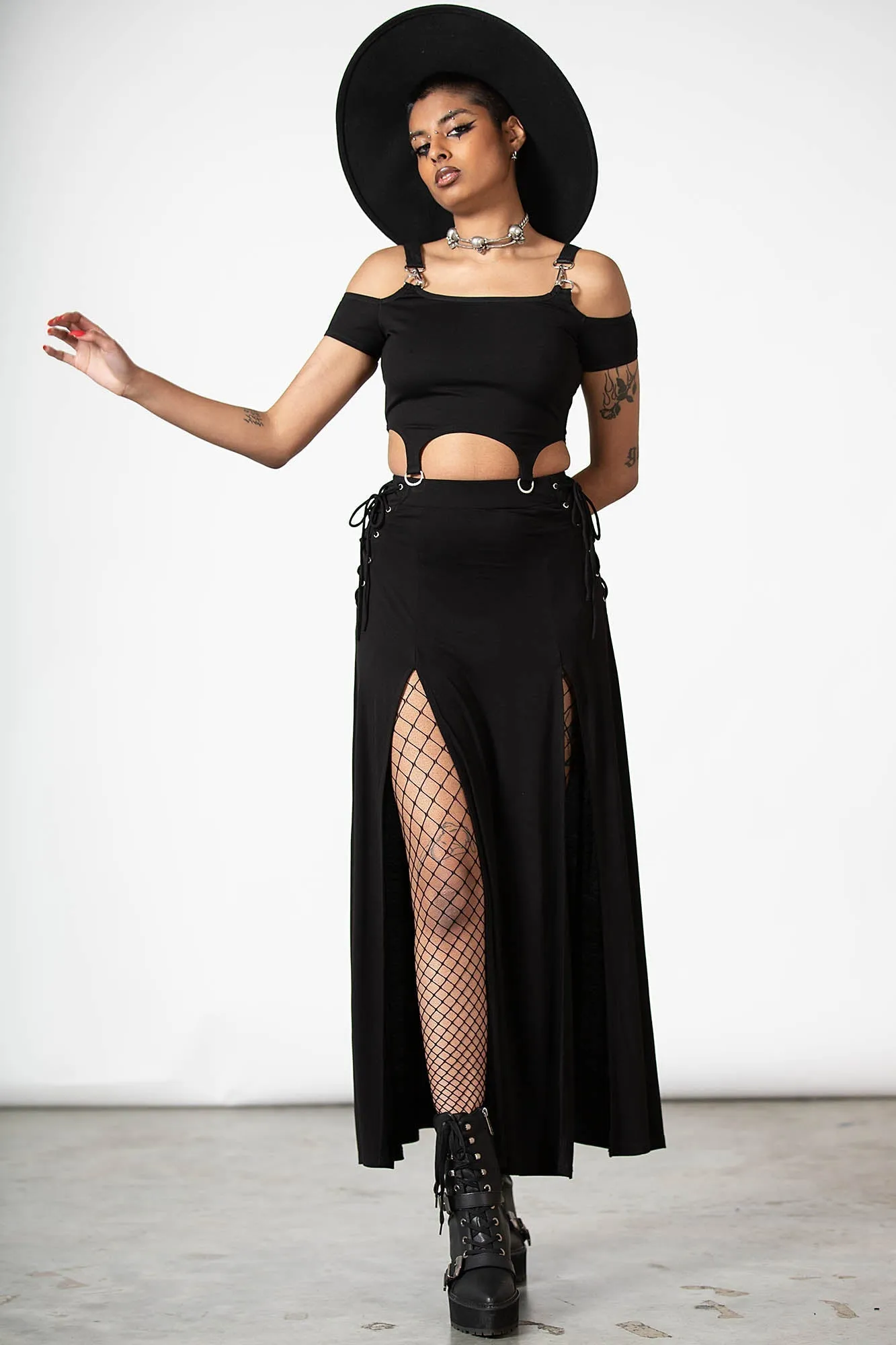 Hurricane Crop Top - Resurrect sold by Killstar