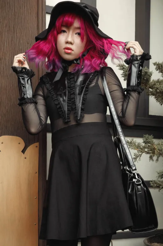 Cemetery Drive Mesh Dress - Resurrect sold by Killstar