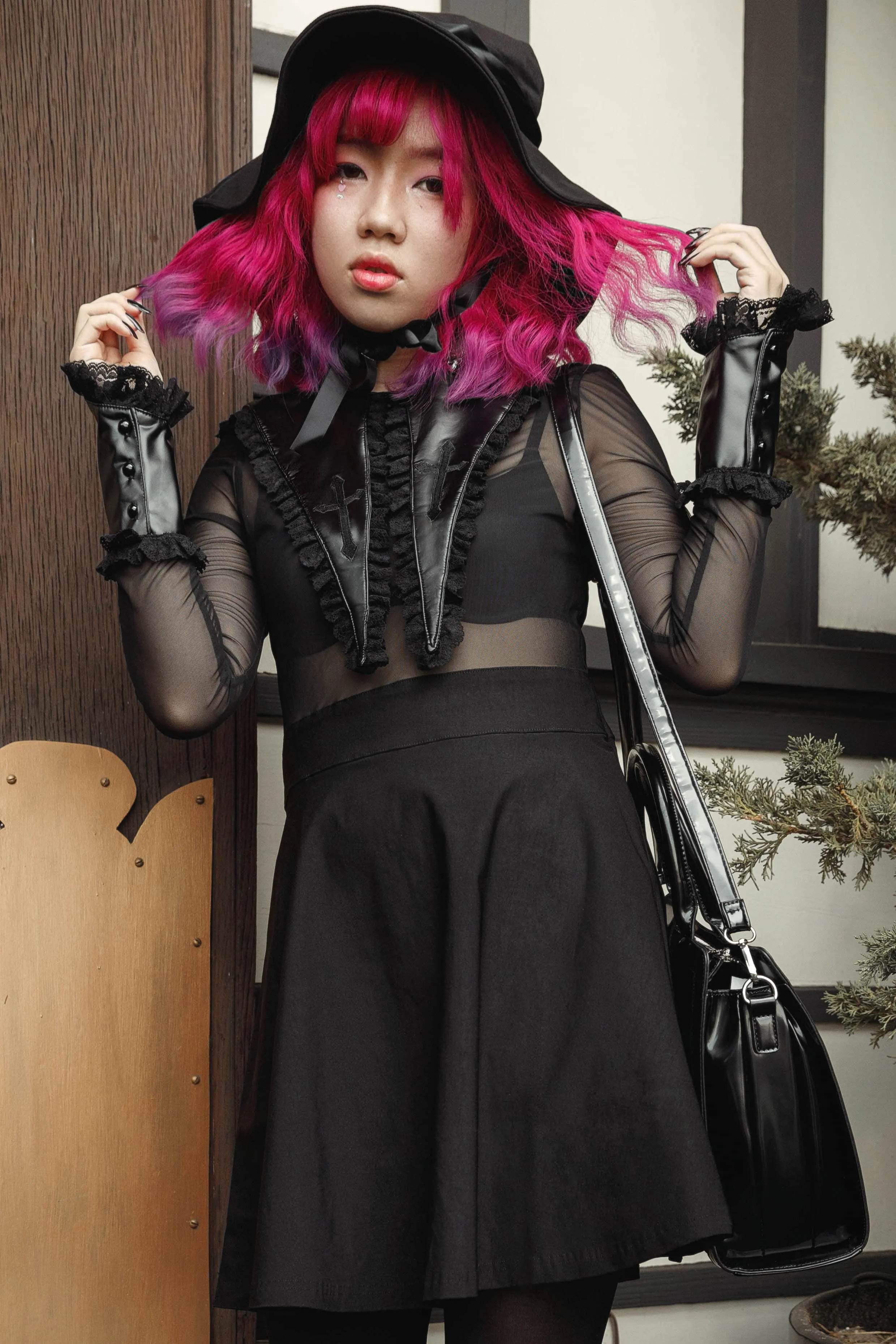 Cemetery Drive Mesh Dress - Resurrect sold by Killstar