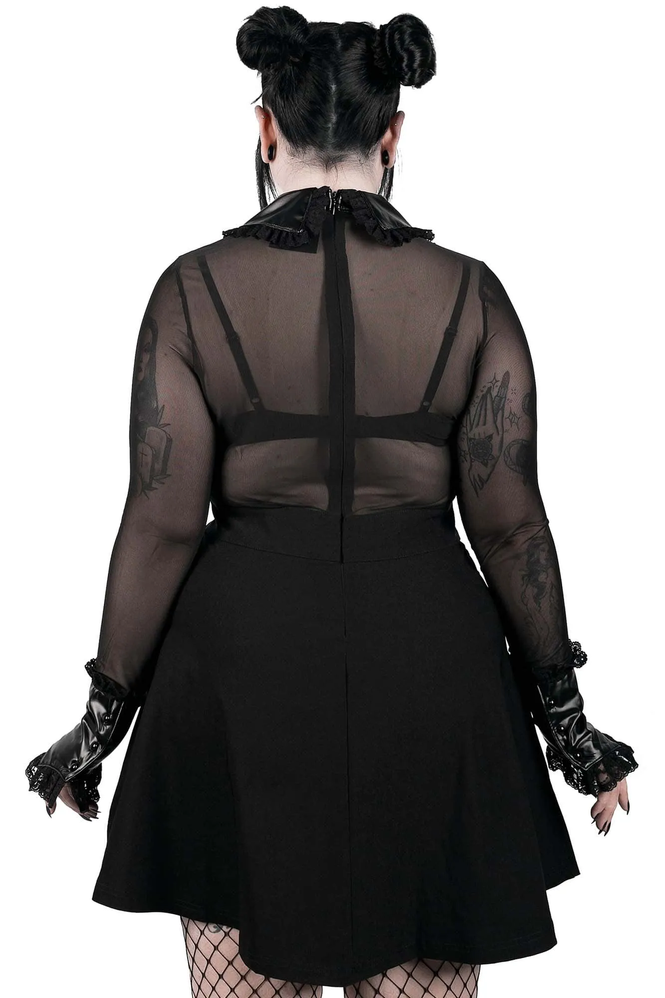 Cemetery Drive Mesh Dress - Resurrect sold by Killstar product image thumbnail 4