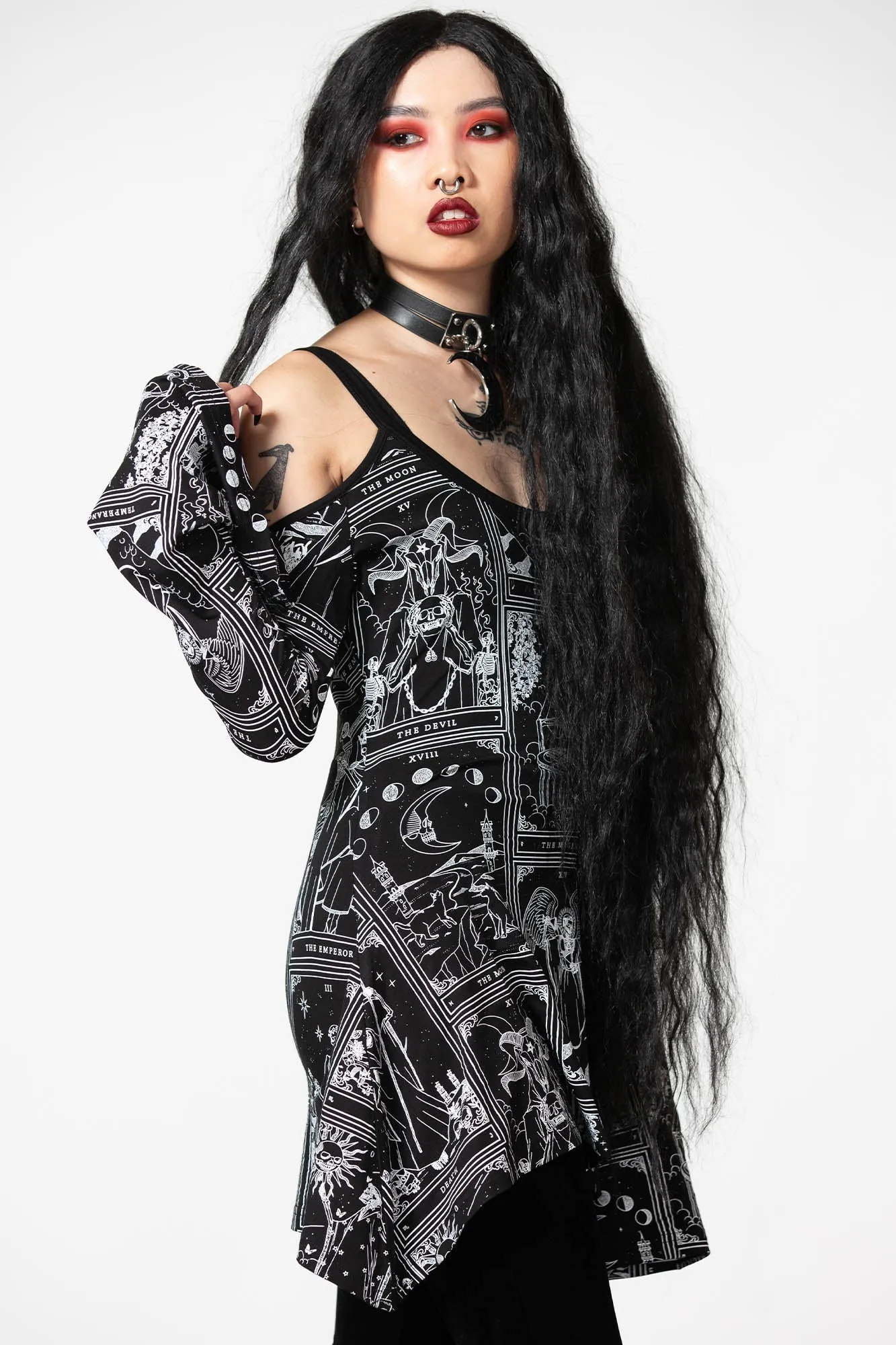 Destiny Cold-Shoulder Top - Resurrect sold by Killstar product image thumbnail 3