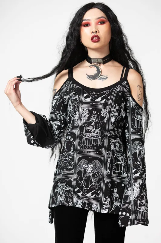 Destiny Cold-Shoulder Top - Resurrect sold by Killstar