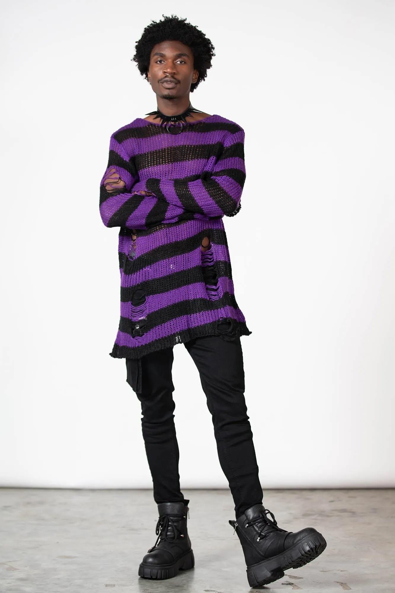 Hazed Out Knit Sweater - Resurrect sold by Killstar product image thumbnail 4