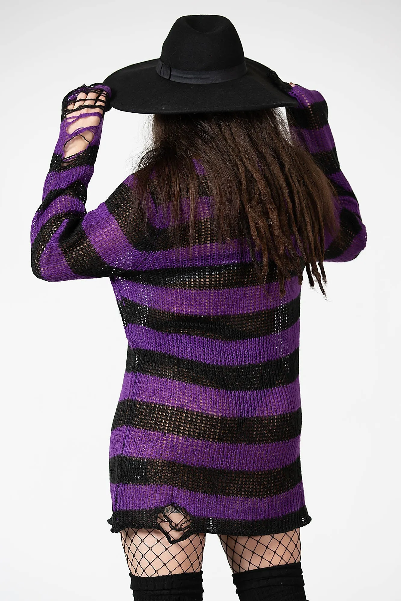 Hazed Out Knit Sweater - Resurrect sold by Killstar product image thumbnail 5