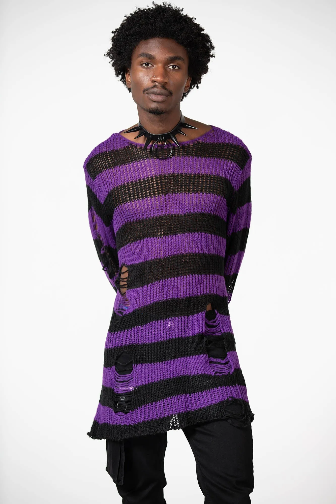 Hazed Out Knit Sweater - Resurrect sold by Killstar product image thumbnail 2