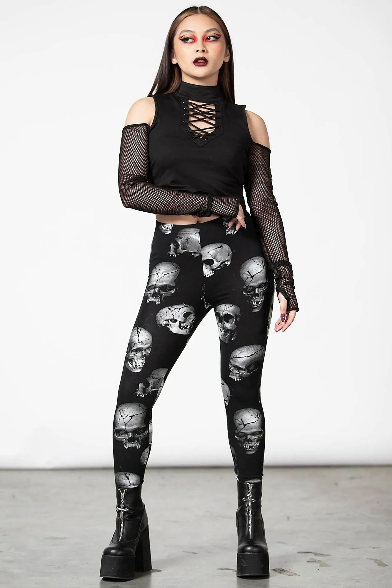 Headcase Leggings - Resurrect sold by Killstar