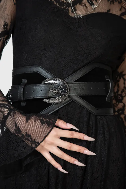 Funeral Web Waist Belt - Resurrect sold by Killstar