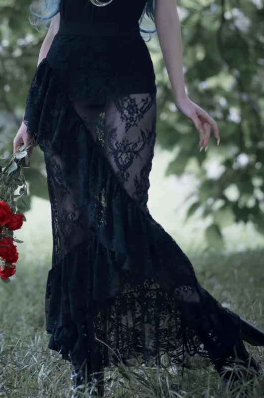 Guardians Lace Maxi Skirt - Resurrect sold by Killstar