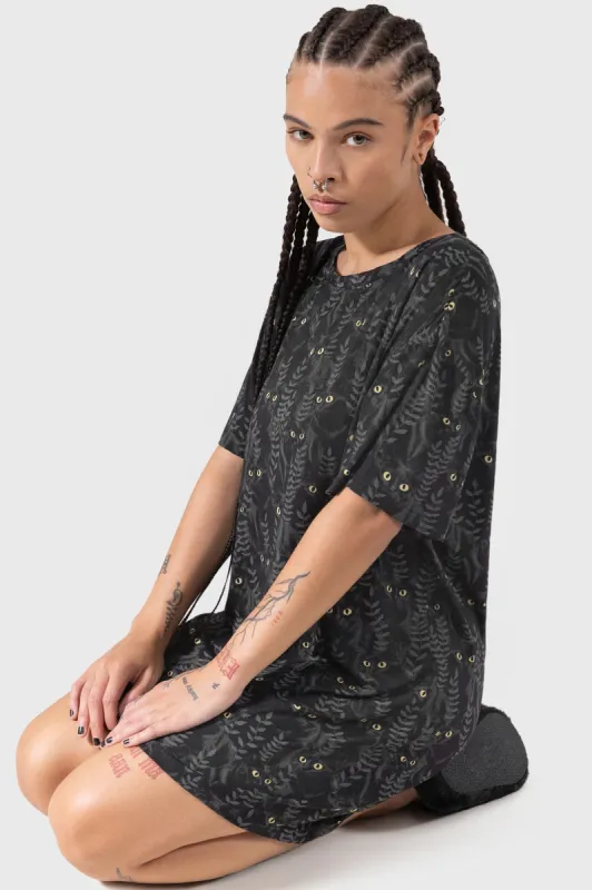 Familiar Woods T-Shirt Dress sold by Killstar