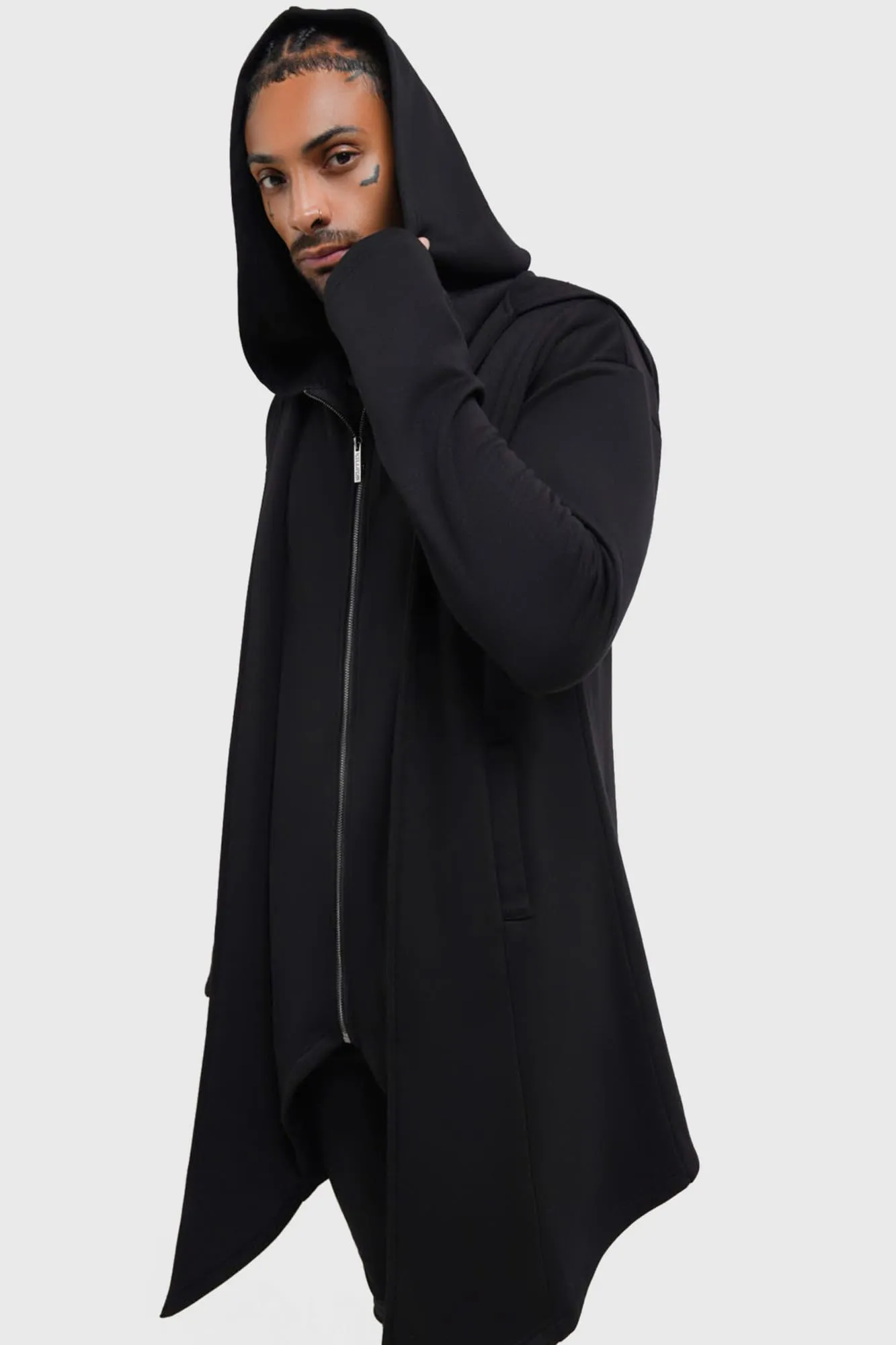 Hardcoded Poetry Longline Hoodie sold by Killstar product image thumbnail 3