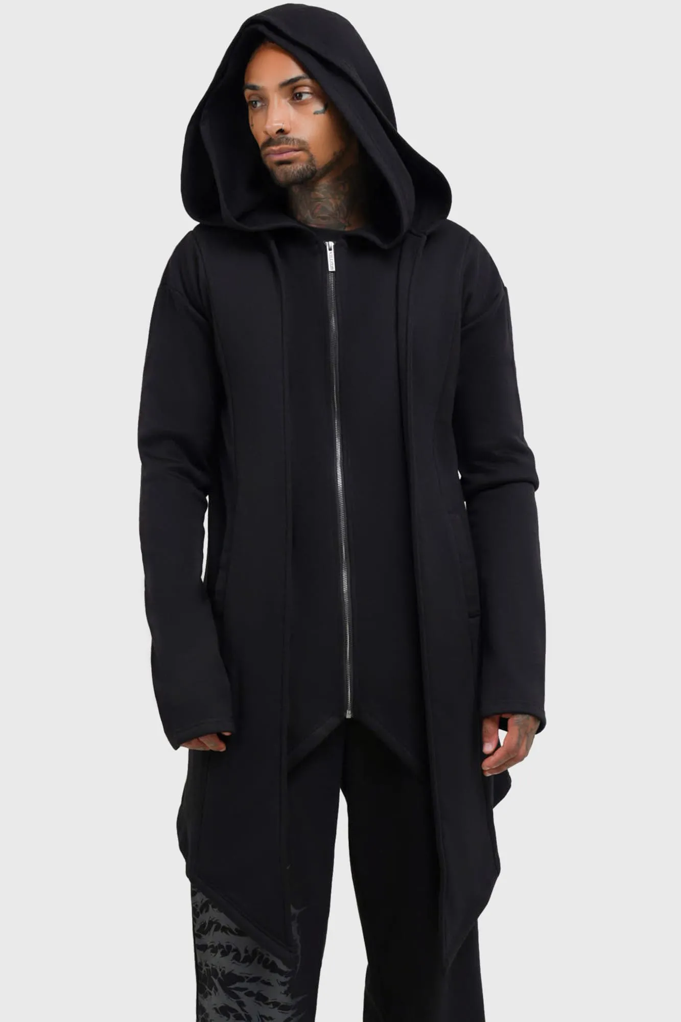 Hardcoded Poetry Longline Hoodie sold by Killstar product image thumbnail 4