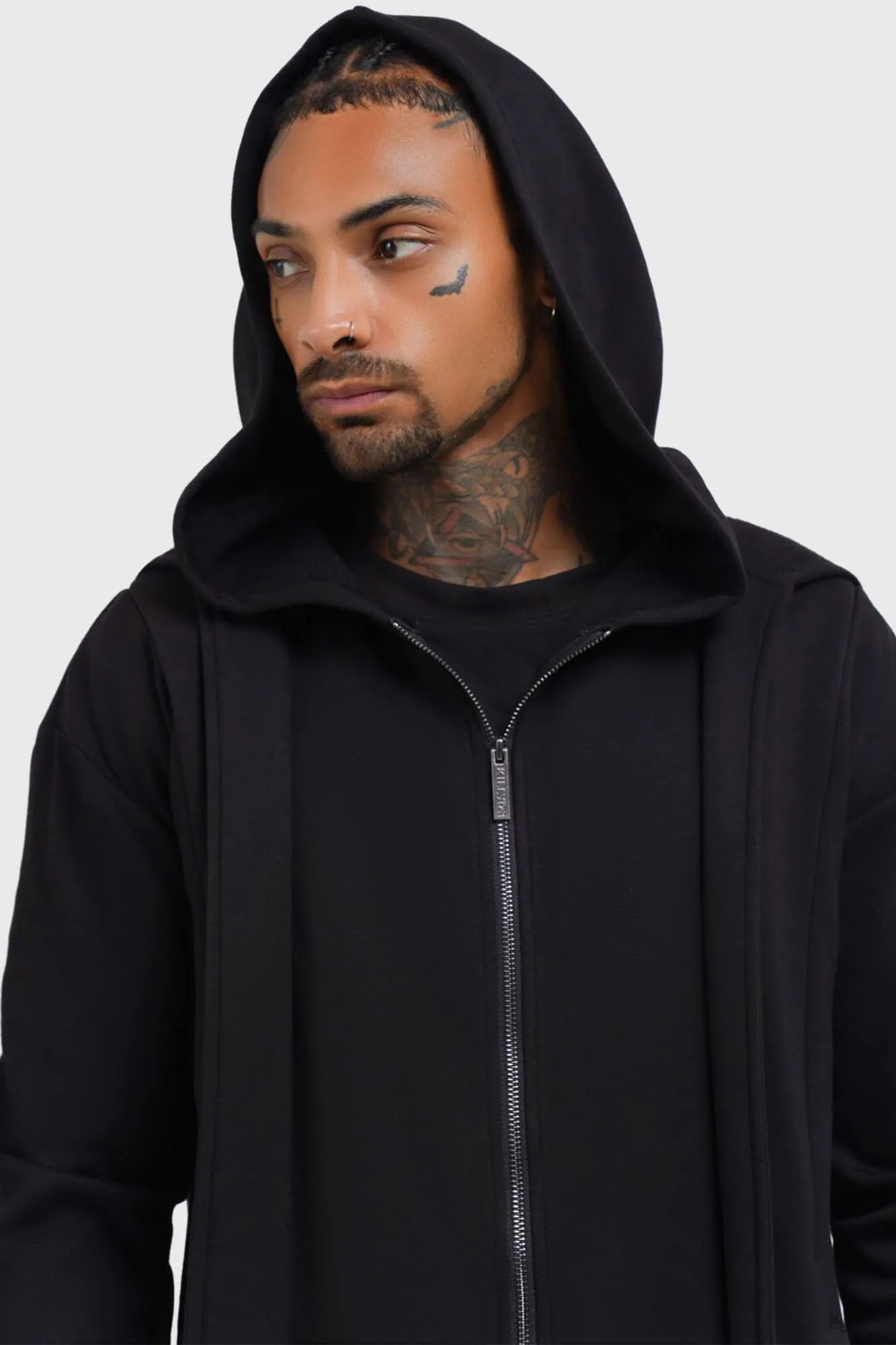Hardcoded Poetry Longline Hoodie sold by Killstar product image thumbnail 2