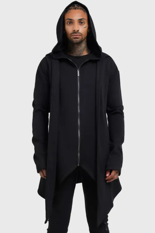 Hardcoded Poetry Longline Hoodie sold by Killstar