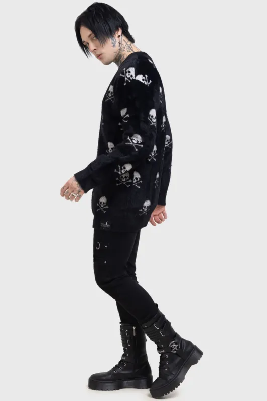 Skull Smasher Cardigan sold by Killstar