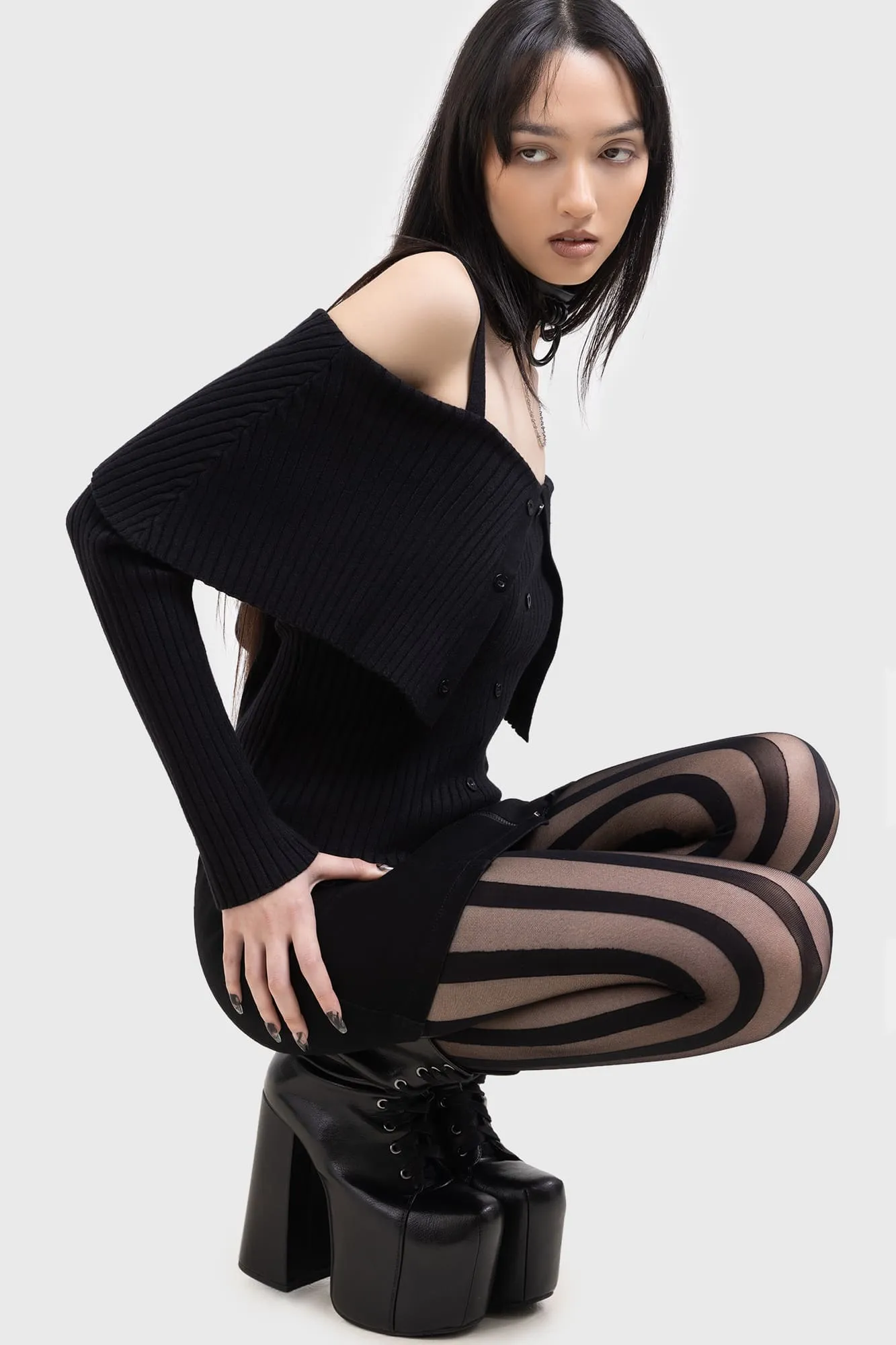 Shadow Empress Knit Top sold by Killstar product image thumbnail 3