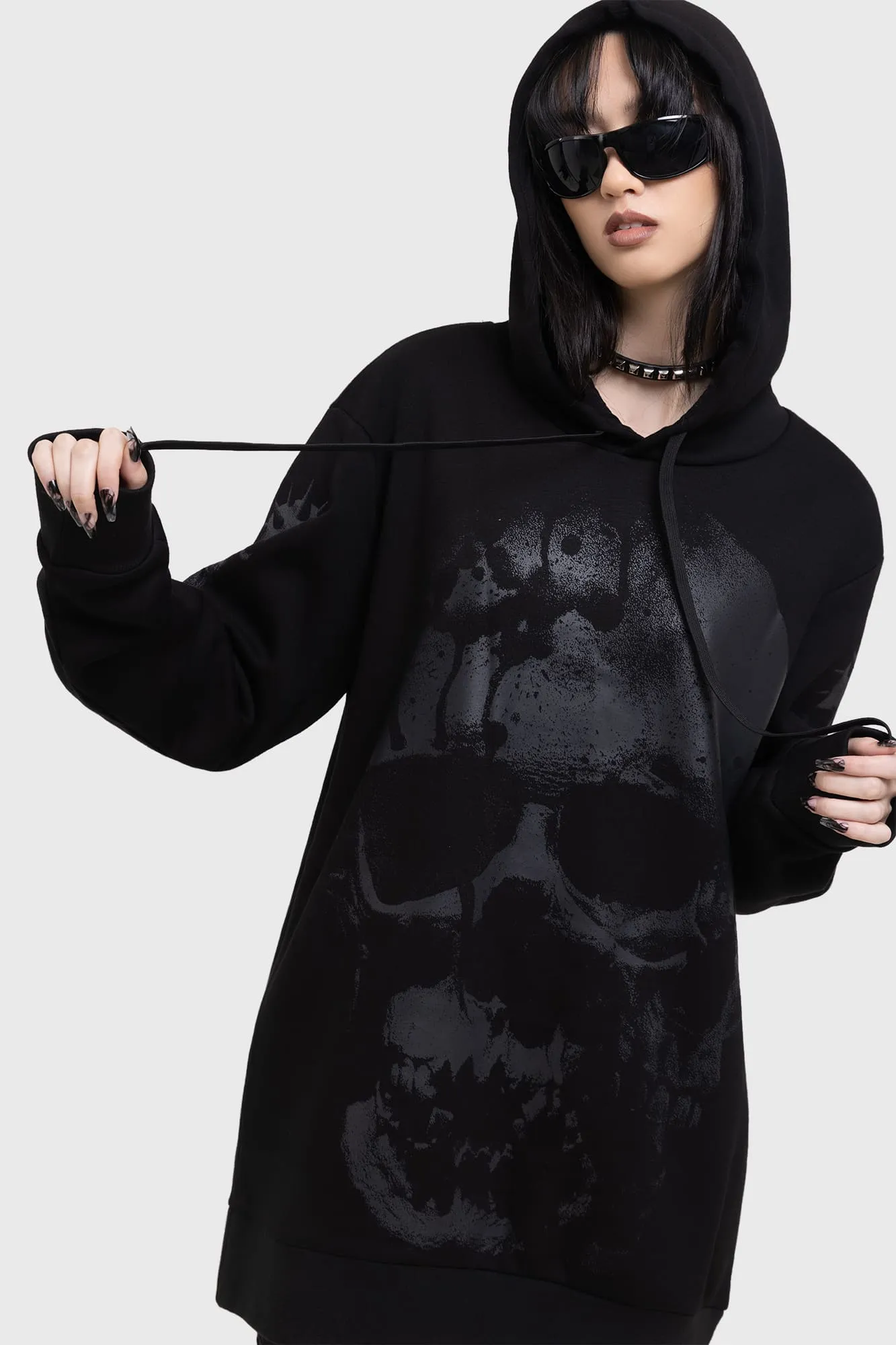 Hypnoskull Hoodie sold by Killstar product image thumbnail 3