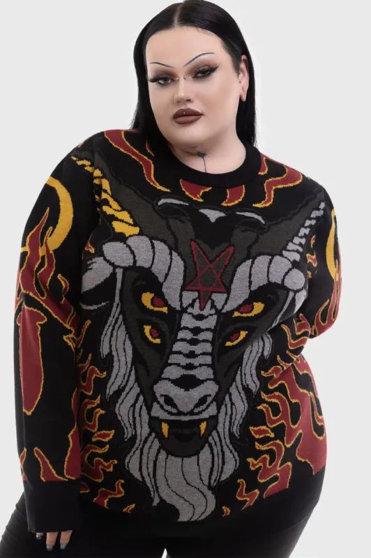 Inferno Hallowmas Sweater [PLUS] sold by Killstar