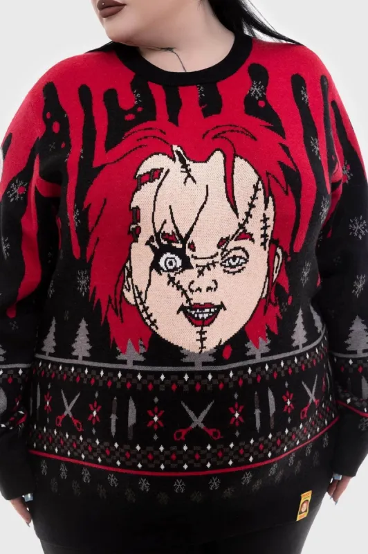 Chucky Wanna Play Sweater [PLUS] sold by Killstar
