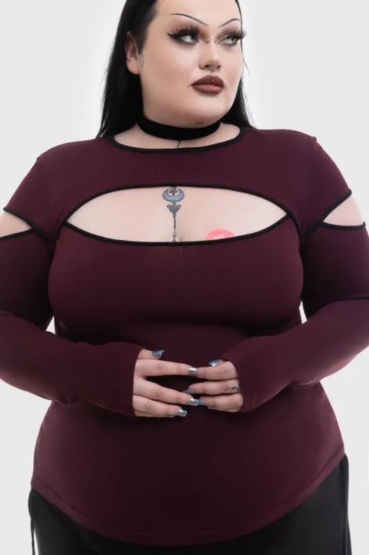Abyssal Elegy Knitted Top sold by Killstar