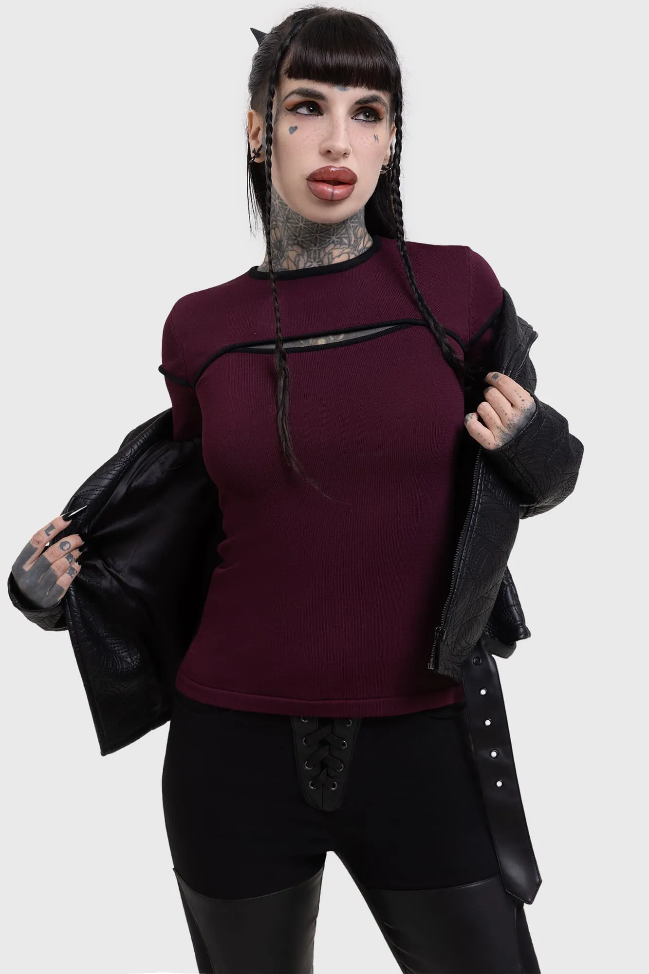 Abyssal Elegy Knitted Top sold by Killstar product image thumbnail 3