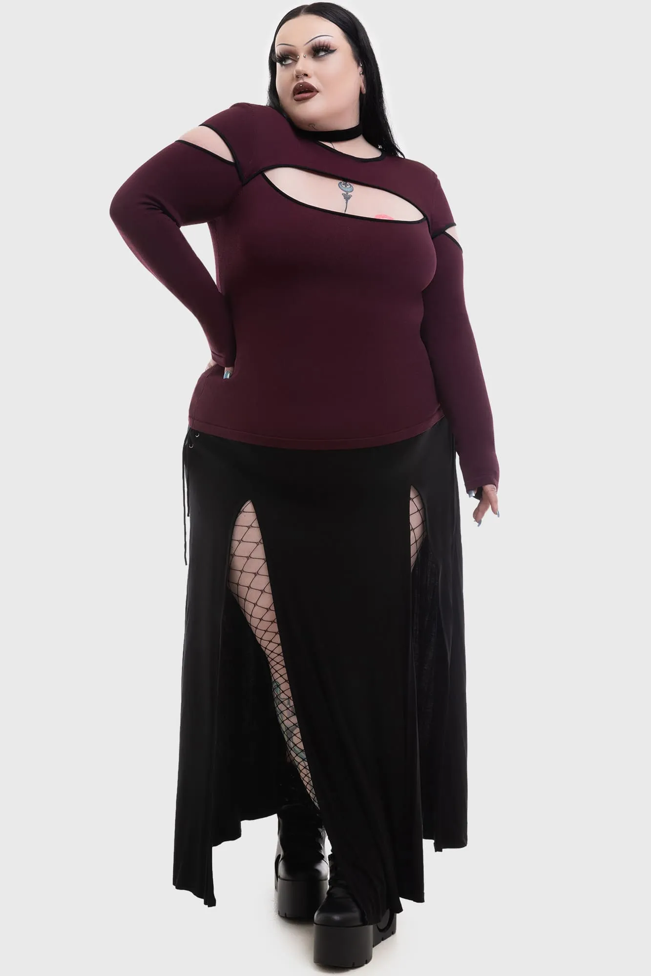 Abyssal Elegy Knitted Top sold by Killstar product image thumbnail 5