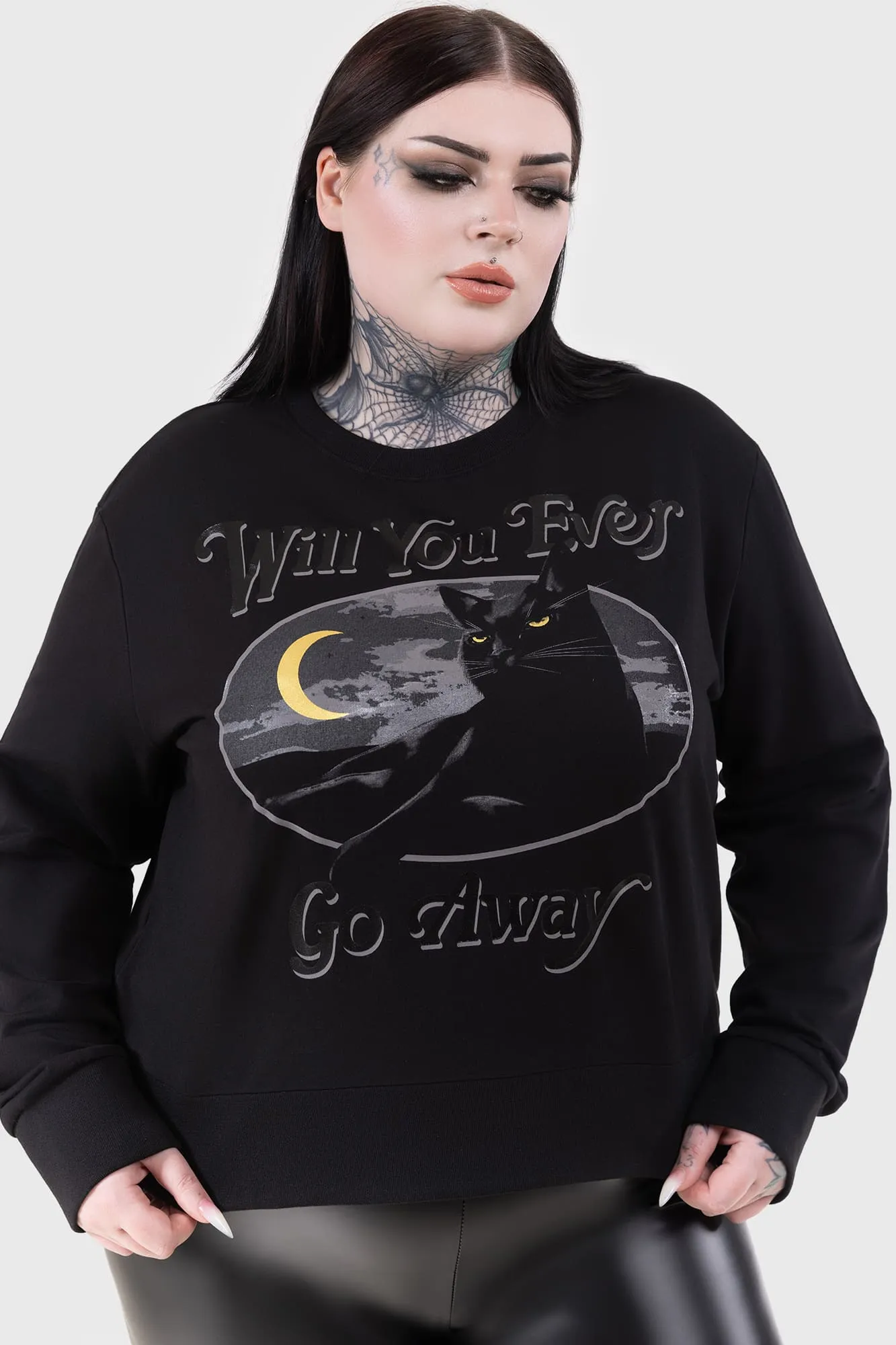 Go Away Sweatshirt sold by Killstar product image thumbnail 4