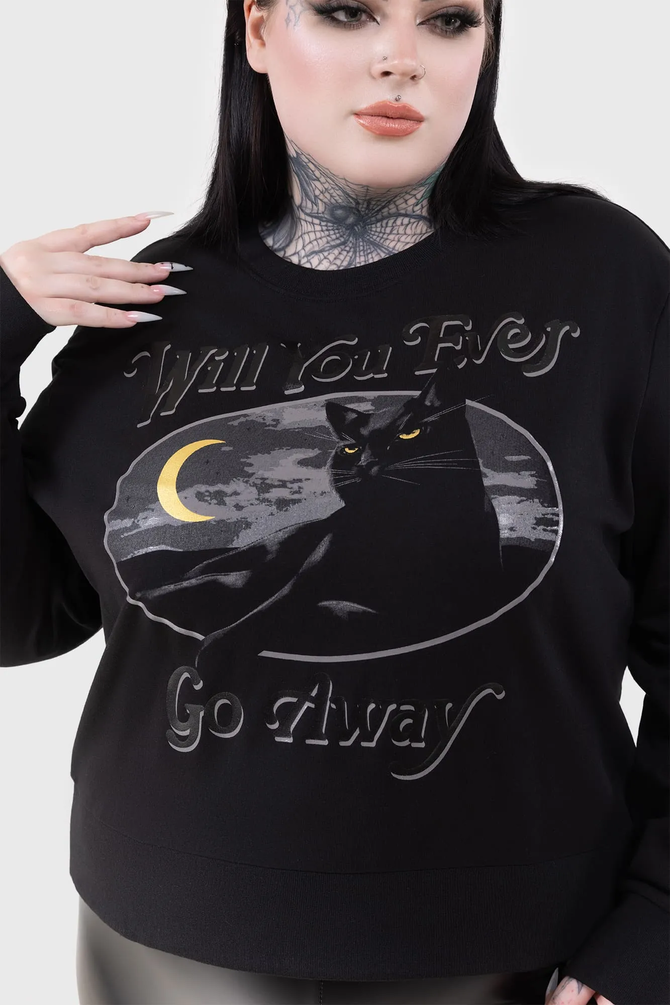 Go Away Sweatshirt sold by Killstar product image thumbnail 5