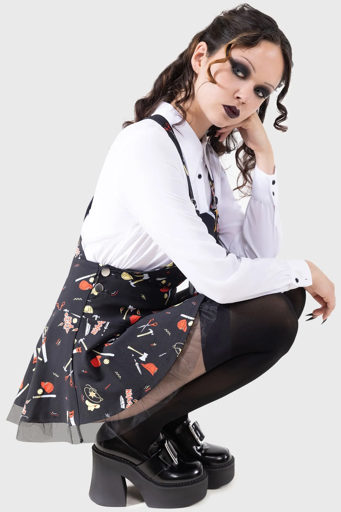 It's Time To Play Pinafore Dress sold by Killstar product image thumbnail 3