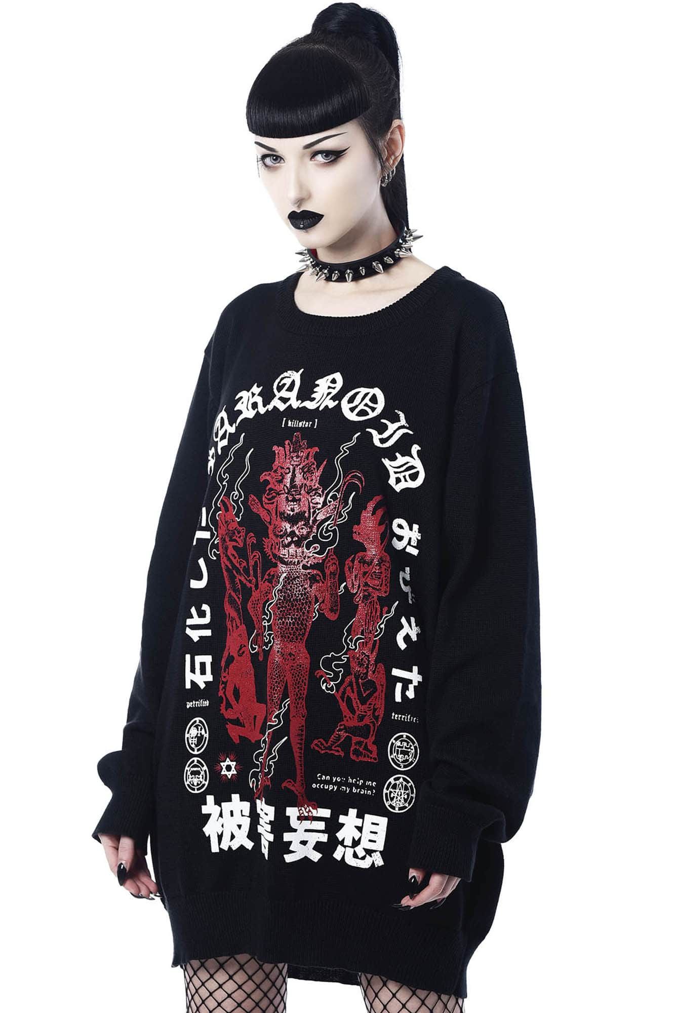 Paranoid Knit Sweater sold by Killstar product image thumbnail 2