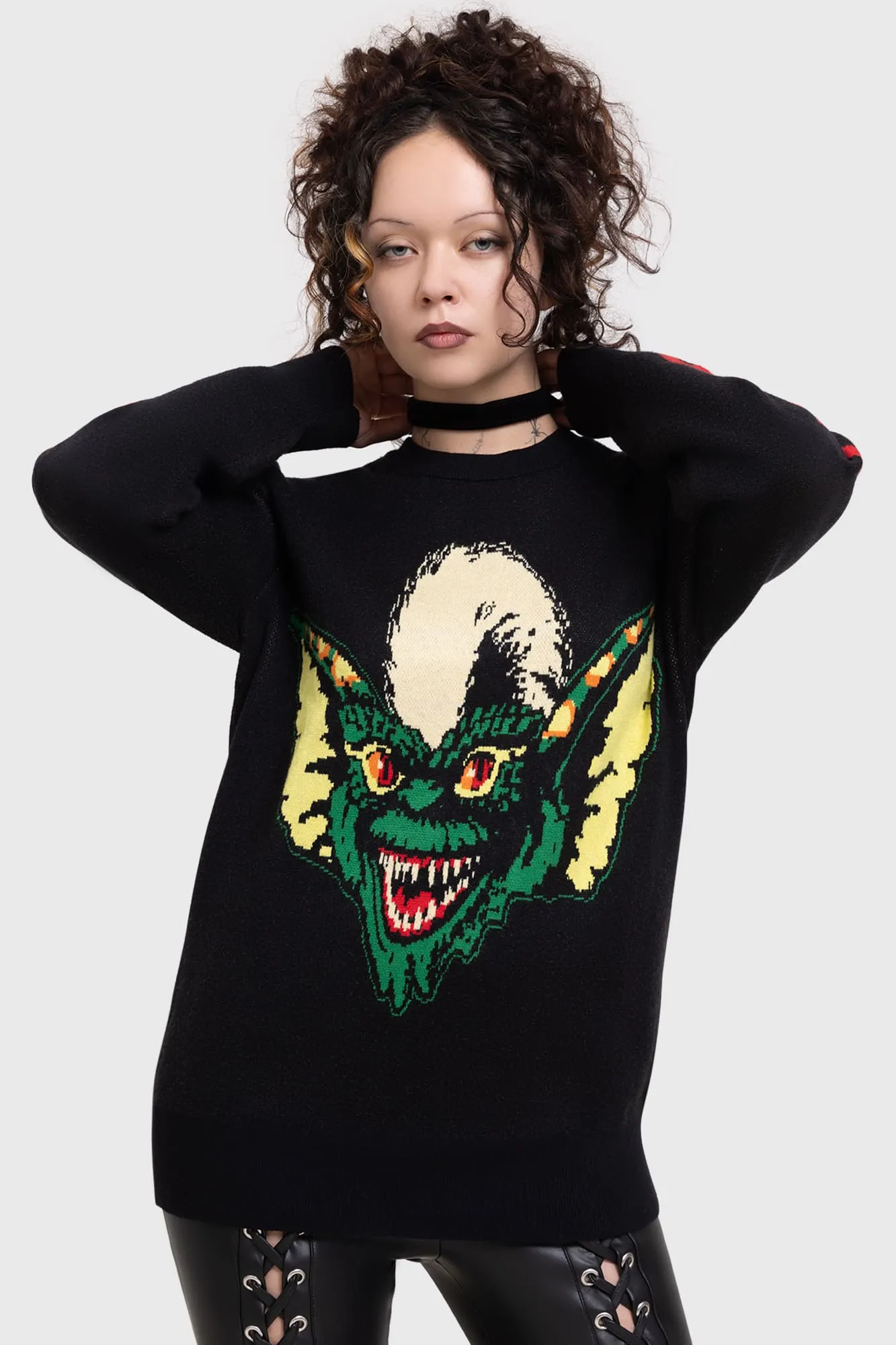 Gremlin Stripe Knit Sweater sold by Killstar product image thumbnail 2