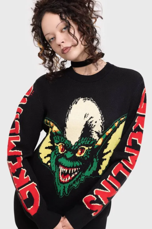 Gremlin Stripe Knit Sweater made by Killstar